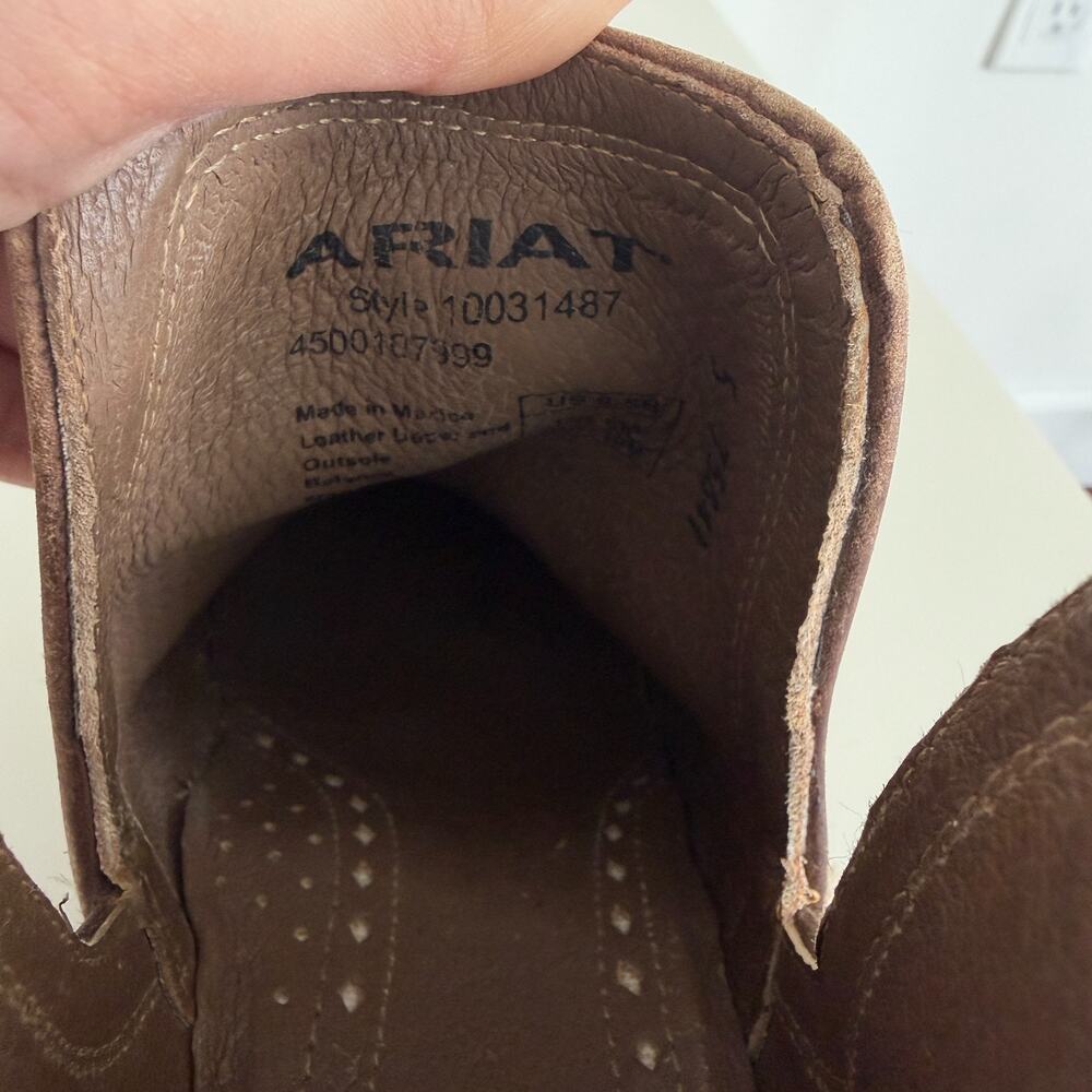 Ariat Dixon Boots Women 8.5B Brown Distressed Cowgirl X Toe Western Snip Bootie - Picture 11 of 14
